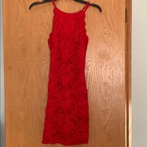red formal dress